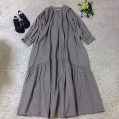☆美品☆ hug o war ハグオーワー リネン 胸元ギャザー ワンピース
