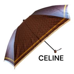 CELINE 折りたたみ傘 マカダム柄 ドット柄 サーモンピンク - メルカリ