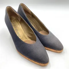 YSL イヴサンローラン パンプス 布地 グレー 36 23cm ヒール Yves Saint Laurentのサムネイル