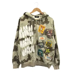 【中古】X-LARGE マルチロゴ ジップアップフーデッド サイズL エクストララージ ベージュ カモフラ[19]のサムネイル