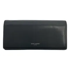 SAINT LAURENT PARIS / サンローランパリ | レザー ロングウォレット 長財布 | ブラック | メンズ