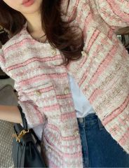 新品タグ付】CARLA カーラ peony tweed jacket ピンク - メルカリ