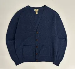 L.L.Bean エルエルビーン ラムウール ニット カーディガン ディープネイビー (L)のサムネイル