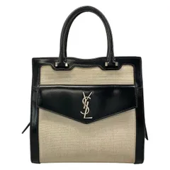 SAINT LAURENT PARIS(サンローランパリ) ハンドバッグ 561203 ライトグレー×黒 レザーのサムネイル