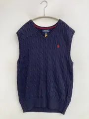 Polo Ralph Lauren ポロラルフローレン ベスト L ネイビー 無地 ワンポイント ブランドロゴ メンズ レディース