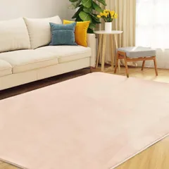 【特価商品】ラグマット 2畳 ラグ カーペット 洗える 185×185cm 厚7mm 滑り止め ホットカーペットカバー 床暖房対応カーペット じゅうたん aicomri 抗菌防臭 防ダニ オールシーズン フランネル ベージュ らぐまっとのサムネイル