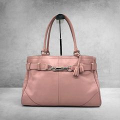 COACH ハンプトンズ ペブルドレザー キャリーオール　ハンドバッグ　ピンク COACH ハンプトンズ ペブルドレザー キャリーオール ハンドバッグ