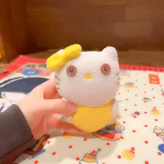 クラシック Sanrio HELLO KITTY ミミ ボタンアイ ワッフル ニット ぬいぐるみ