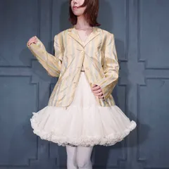 USA VINTAGE LAUREN RALPH LAUREN アメリカ古着ローレンラルフローレンジャガード刺繍ストライプ柄デザインシルクテーラードジャケットのサムネイル