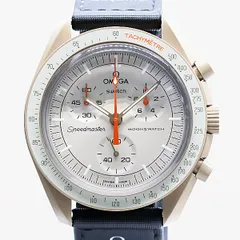 美品 稼働 箱付 オメガ × スウォッチ ムーンスウォッチ ジュピター SO33C100 QZ ベージュ文字盤 メンズ腕時計 0899100 5YBT KMT ABC23772のサムネイル