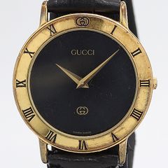GUCCI 腕時計 5100M クォーツ ゴールド ブラック 稼動品 - メルカリ