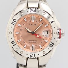 希少SEIKOパーペチュアル カレンダー ピンク 8F56-002A設定済 稼動