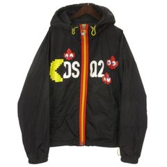 디스퀘어드 DSQUARED2 × 팩맨 23AW 윈드브레이커 나일론 재킷 후디 S71AN0501 블랙 L