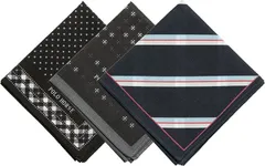 Y's factory ハンカチ メンズ 綿 100％ 大判 タオル ランダム セット 紳士 ビジネス 通勤 通学 洗い替え 速乾 吸水 冠婚葬祭 返礼品 父の日 プレゼント (ランダム3枚セット,  43cm)