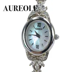 【美品　新品電池交換済み】AUREOLE 腕時計　シェル文字盤　レディースのサムネイル