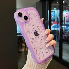 新品 ZTOFERA iPhone 14用波状のケース 透明 クリア ケース かわいい カーリー ウェーブ シェイプ デザイン おしゃれ キラキラ 星 スマホケース ソフトTPU バンパーケース スターパターン 軽量 耐衝撃 人気 韓国 アイフォン14 ケース