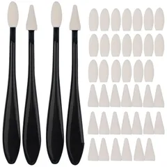 新品 Haojiaho 擦筆 デッサン さっぴつ スポンジ擦筆 4本 交換用スポンジ刀頭40個 サッピツ ぼかし筆 スケッチ用品 鉛筆画 木炭画 コンテ画 パステル画 イラスト 素描 美術 画材 (ブラック)のサムネイル