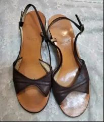 BALLY マルチカラー 編み込み レザーサンダル 24.5 オープントゥ 