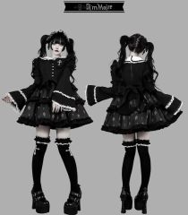 DimMoire ディムモアール フリルに埋もれて見る悪魔ドレス ブラック