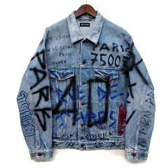 バレンシアガ BALENCIAGA グラフィック デニム ジャケット Gジャン Graphic Denim Jacket 534556 TBP33 ブルー 46のサムネイル