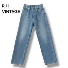 R.H. VINTAGE ロンハーマン ヴィンテージ used ストレート デニム パンツ 25サイズ 日本製 Ron Herman ブルー コットン100% 手洗い可 6M033のサムネイル