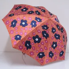 傘 Pierre Cardin ピエールカルダン USED美品 レッド ドット フラワー グラス骨 60cm A1619のサムネイル