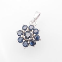 ミキモト ペンダントトップ サファイア 0.18ct ダイヤ フラワー K18 