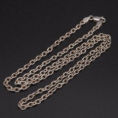 シルバー 甲丸チェーン ネックレス ロールチェーン 70cm 42g - メルカリ