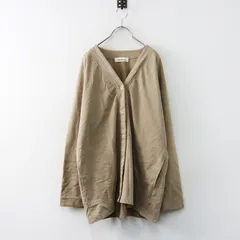 サラウェア Sarahwear コットンスウェットVネックカーディガン one size＼ベージュ 羽織り 裏毛【2400014981919】のサムネイル