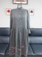 ZADIG&VOLTAIRE ザディグ・エ・ヴォルテール 刺繍ビーズPOINT シフォンワンピースのサムネイル
