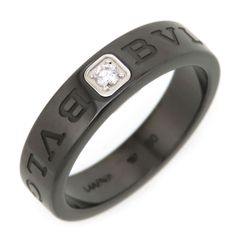ブルガリ BVLGARI ダブルロゴ ブラックセラミック 1Pダイヤ#49リング BVLGARI ブルガリ ダブルロゴ ブラックセラミック 1Pダイヤ #49 - メルカリ