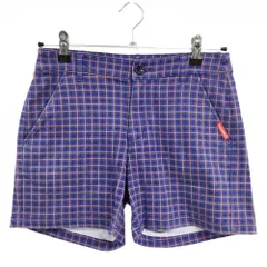 【美品】ルコックゴルフ ショートパンツ パープル×オレンジ チェック レディース 7 ゴルフウェア le coq sportifのサムネイル
