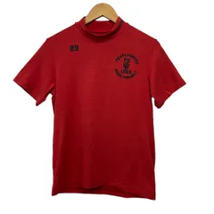 PEARLY GATES(パーリーゲイツ) 半袖カットソー サイズ4 XL メンズ美品  - レッド×黒 ハイネックのサムネイル