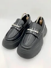 HARE ハレ クロコ型押し 厚底 スニーカーソールローファー シューズ sizeL/黒 ■■ レディース