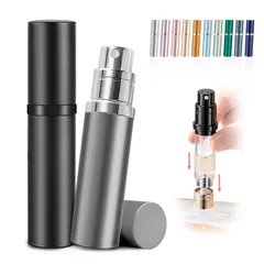 【数量限定】持ち運び 漏れない アトマイザー 詰め替え ボトル 5ml 底部充填 小分け アトマイザー ミニ 持ち歩きボトル 入れ替え 携帯 回転 香水 香水用 容器 男女兼用 (ダークパール)のサムネイル