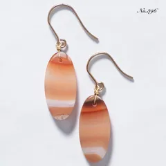 No.396✨天然石✨カーネリアンの一粒ピアス　イヤリング