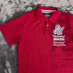 【USED】USA古着 ECKO UNLTD ポロシャツ Lサイズ メンズ ボルドー ワインレッド 刺繍 ロゴ US古着 半袖 アメカジ ヒップホップ ストリート Y2Kのサムネイル
