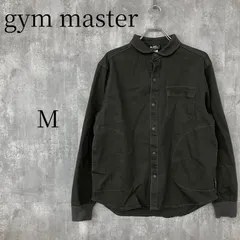 gym master ジムマスター シャツジャケット カーキ メンズM 長袖 トップス アウター 羽織り 綿混 コットン カジュアル アメカジ 無地 ワークスタイル シンプル アウトドア スポーツ おしゃれ ブランド 古着のサムネイル