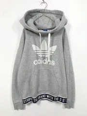 adidas originals アディダスオリジナルス 裏起毛 TREFOIL HOODIE トレフォイル フーディ プルオーバー パーカー size不明/グレー ■◇ レディース