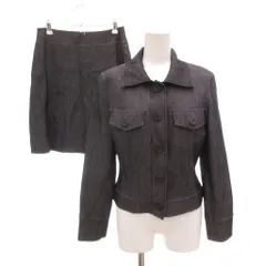フォクシー ブティック FOXEY BOUTIQUE セットアップ ジャケット スカート 40 紺 ネイビー レギュラーカラー IBO94 /TQのサムネイル