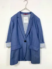 LOVELESS ラブレス テーラードジャケット デニムハーフスリーブ ジャケット size34/水色 ■■◎レディースのサムネイル