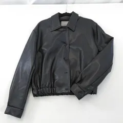 I-SOOK アイスー フェイクレザー ブルゾン ジャケット ブラック フリー
