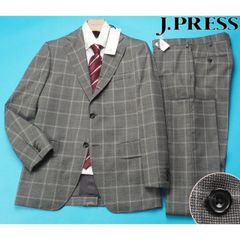 タグ付】J.PRESS グレンチェック スーツ セットアップ グレー AB7