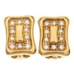 CELINE Vintage Melee Diamond Earrings, K18 Au750 Gold, 0.26ct