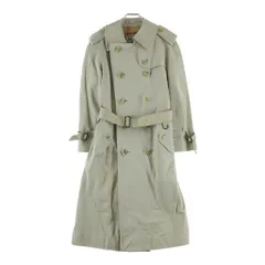 BURBERRY (バーバリー) 裏地ノバチェック総柄 コットン ダブルブレスト トレンチコート ベージュのサムネイル