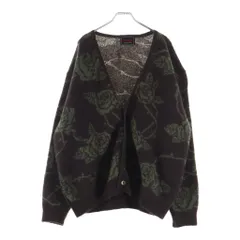 GANGSTERVILLE (ギャングスタービル) 23AW Mohair Cardigan フラワー柄 長袖モヘアカーディガン ブラウン GSV-23-AW-06のサムネイル