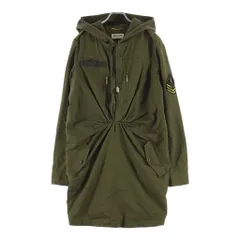SAINT LAURENT PARIS (サンローランパリ) Hooded Parka Mini Dress ハーフボタン ミリタリーパーカー フーディー ドレス レディース 481420 Y153Wのサムネイル