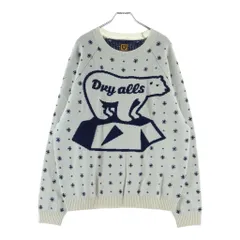 HUMAN MADE (ヒューマンメイド) ×POLAR ポーラー シロクマ クルーネック 長袖ニット セーター ホワイトのサムネイル