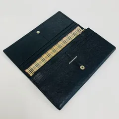 【極美品】Burberry 長財布 サフィアーノレザー フラップ 黒（0128）のサムネイル