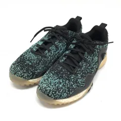 【美品】アディダス ゴルフシューズ 黒×ミントブルー系 FW5614 コードカオス21 ニット スパイクレス メンズ 26.0 ゴルフウェア adidas